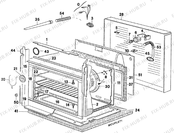 Взрыв-схема плиты (духовки) Arthurmartinelux 504.66B1 - Схема узла Electrical equipment